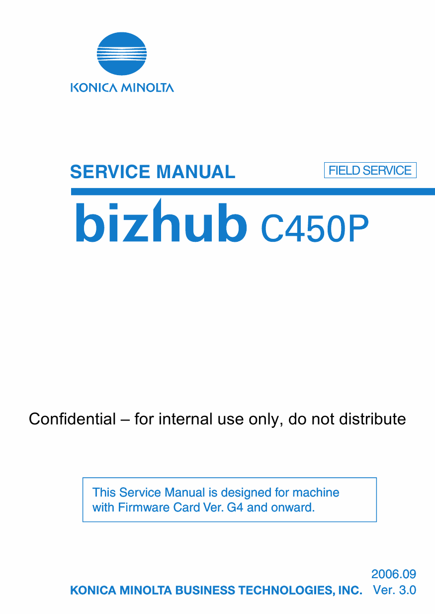 Konica-Minolta bizhub C450P FIELD-SERVICE Service Manual-1